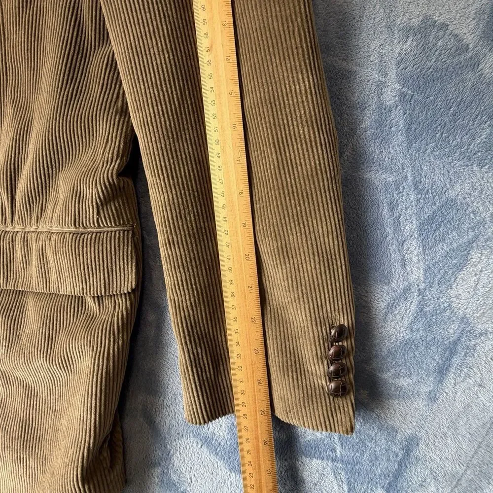 Covington Mens 48R Brown Corduroy Blazer Sport Coat Cotton 2 Button Jacket